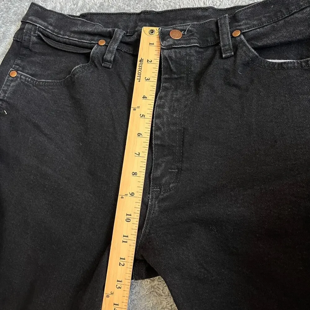 Wrangler Cowboy Cut Black Slim Fit Western Denim Jeans A001 3030 Mens Size 34x34